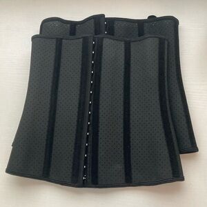 Waist Trainer Corset Shapewear Set, size small, black